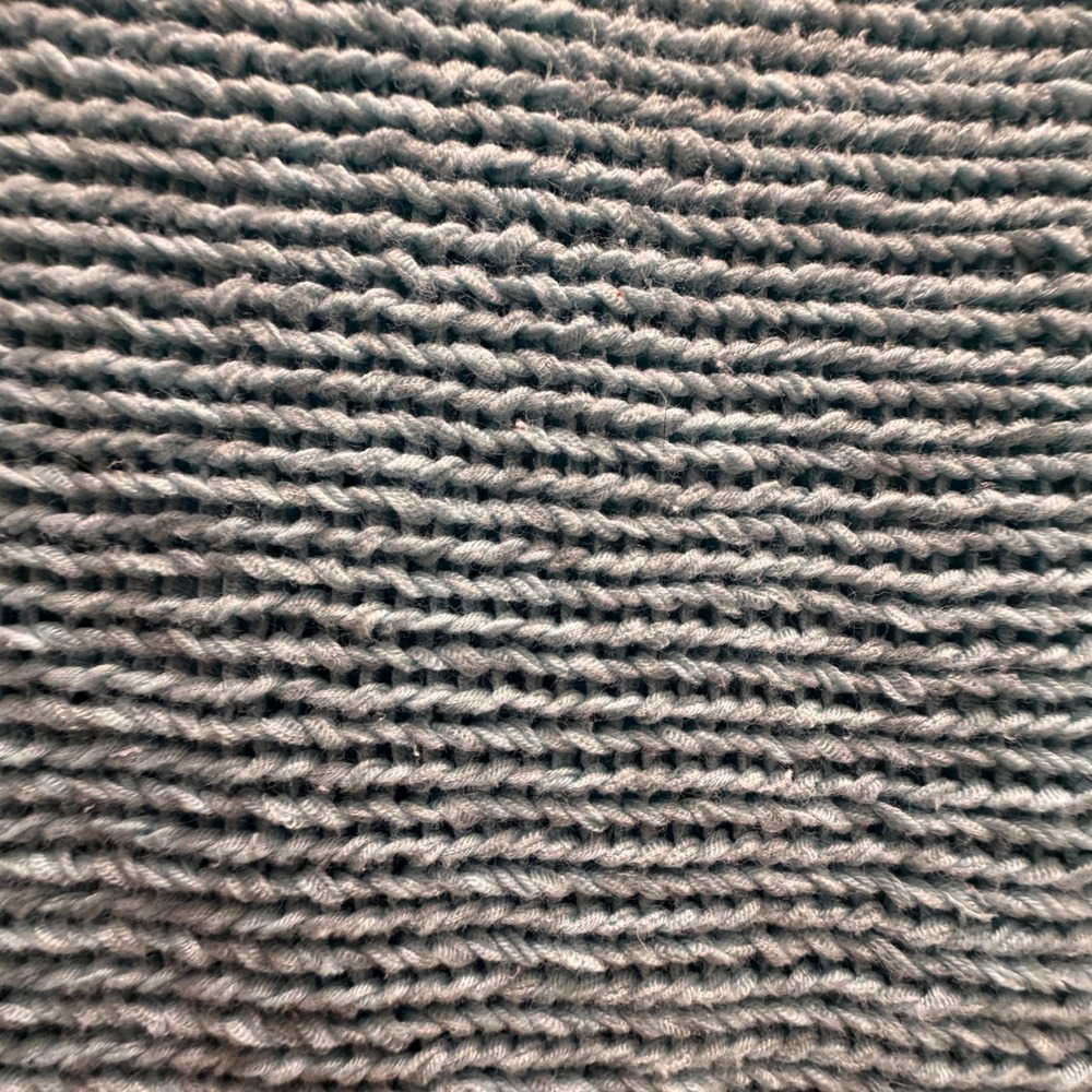 Talbots Light Blue Garter Stitch Knit Short Sleeve Sweater Boat Neck Size L - Picture 4 of 7